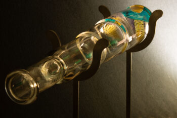 Glass handblown telescope